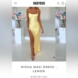 BABYBOO Silk Maxi Dress - Lemon
